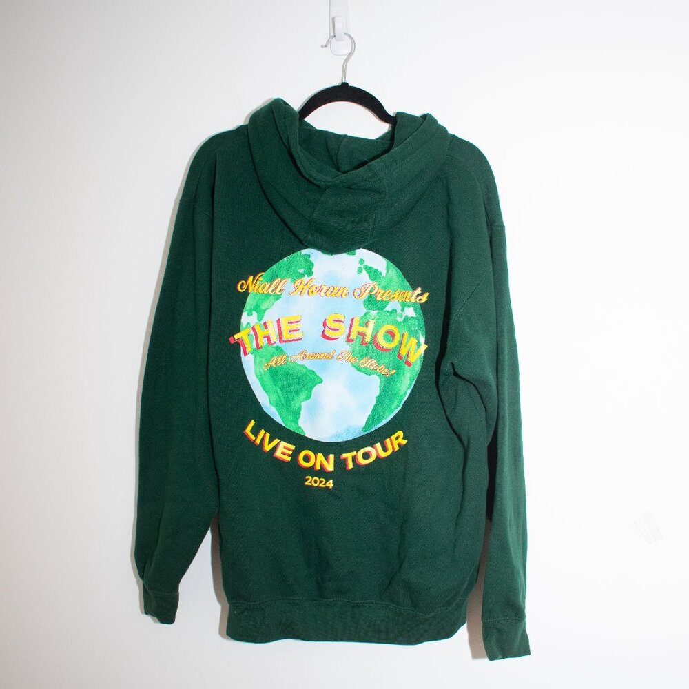 Niall Horan The Show Live On Tour Green Hoodie Fleece Sweatshirt 2024 Large